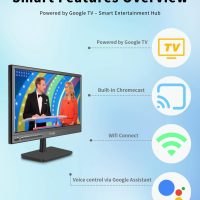 Feihe 17 inch Small Smart TV Built-in Android Operating System, HD Flat Screen Compact Smart Television for Kitchen, Home, RV Camper or On-The-Go Entertainment - Image 5