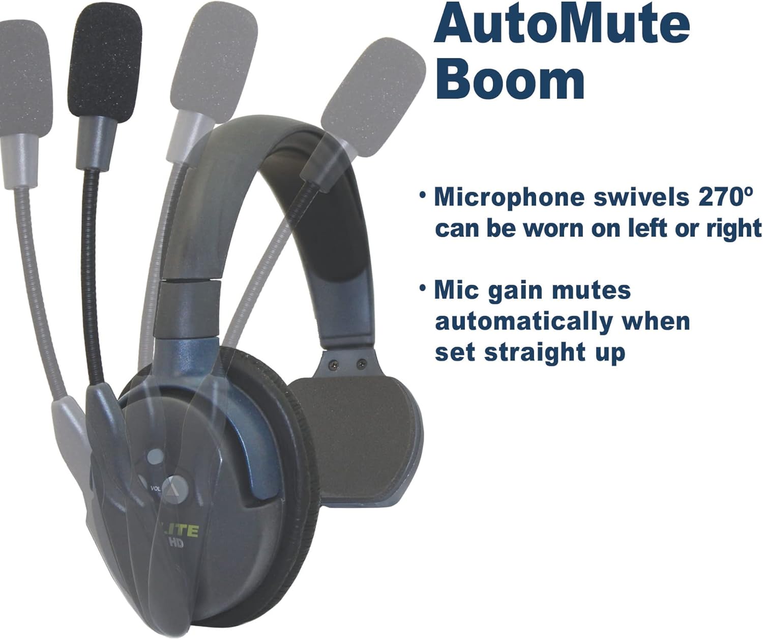 EARTEC UL4S Ultralite-HD 4-Person Full Duplex Wireless Intercom Headset Communication System, Single Ear Headsets, Up to 1000ft Range, U.S. Company - Image 3