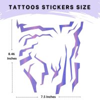 Purple Ombre Temporary Patterns Tattoo – Realistic Waterproof Body Art for Cosplay, Halloween, and Party Makeup (5 PCS) - Image 5