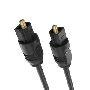 Cmple - Optical Audio Cable 6 ft Toslink Cable Slim Fiber Optic Cable Gold Plated Slim Optical Cord Digital S/PDIF Audio for Soundbar, AV Receivers, TV Sound Bar, Game Console