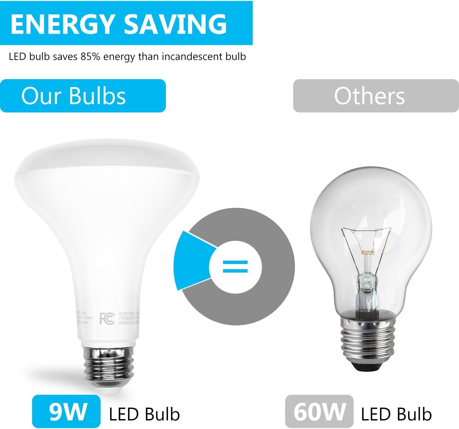 DAYBETTER BR30 LED Light Bulbs Indoor Flood Light, 6Pack 5000K Daylight White LED Bulb 65W Equivalent, Dimmable, E26 Base, 800LM, Recessed Can Bulb for Living Room Bedroom Dining Room Bathroom - Image 6