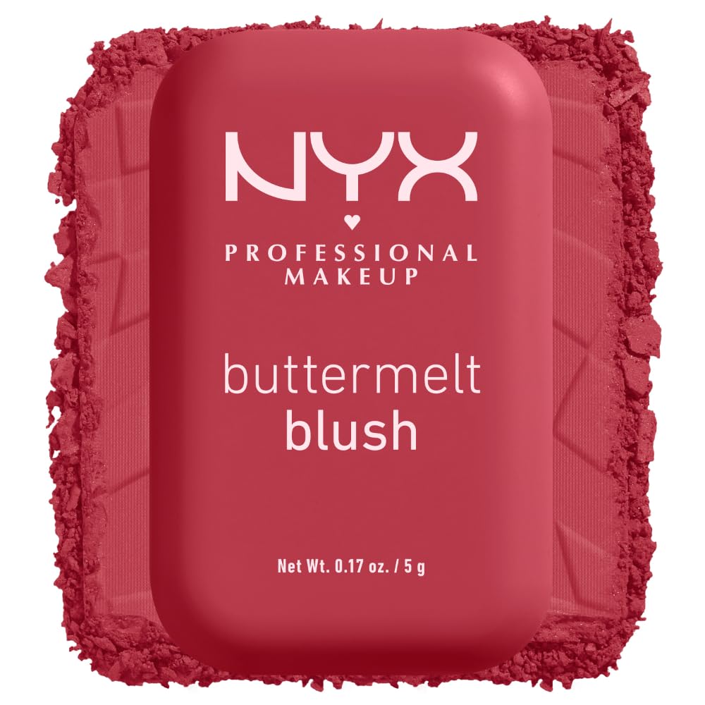 NYX PROFESSIONAL MAKEUP Buttermelt Powder Blush, Fade and Transfer-Resistant Blush, Up to 12HR Make Up Wear, Vegan Formula - Back And Butta - Image 11