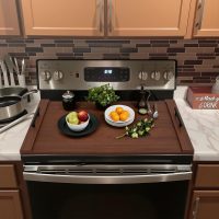 Noodle Board Stove Cover - Wood Stove Top Covers for Electric Stove & Gas Stove (Walnut) - Image 6