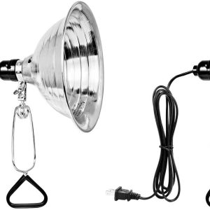 Simple Deluxe Clamp Light with 8.5 Inch Adjustable Aluminum Reflector, Suit for E26 Socket Max 150 Watt Lamp (No Bulb Included), 6 Feet 18/2 SPT-2 Cord, 2 Pack
