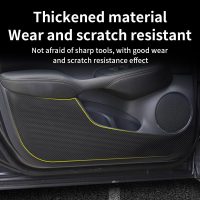 Car Door Anti Kick Pad for Honda HR-V HRV 2023 2024 2025 2026 Hybrid Accessories Carbon Fiber Style Leather Sticker Door Sill Protector Cover Edge Guard Side Mat Interior Dirty - Image 6
