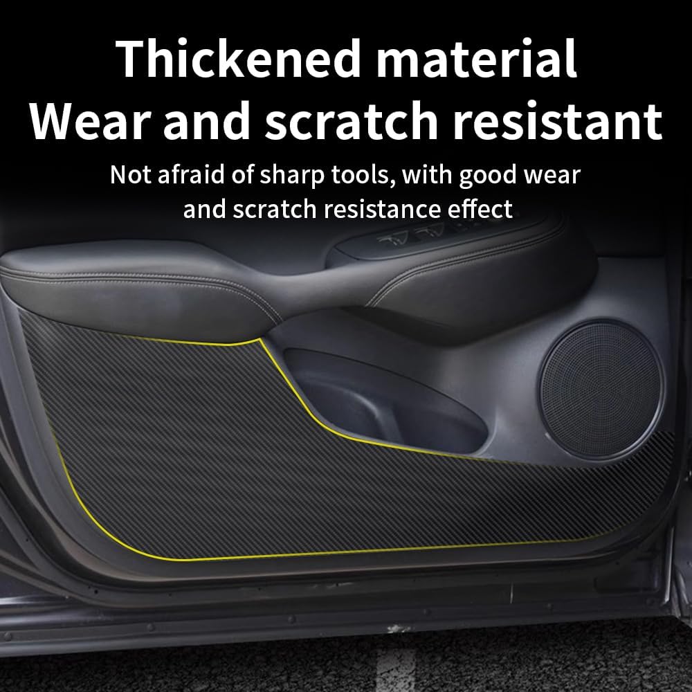 Car Door Anti Kick Pad for Honda HR-V HRV 2023 2024 2025 2026 Hybrid Accessories Carbon Fiber Style Leather Sticker Door Sill Protector Cover Edge Guard Side Mat Interior Dirty - Image 6