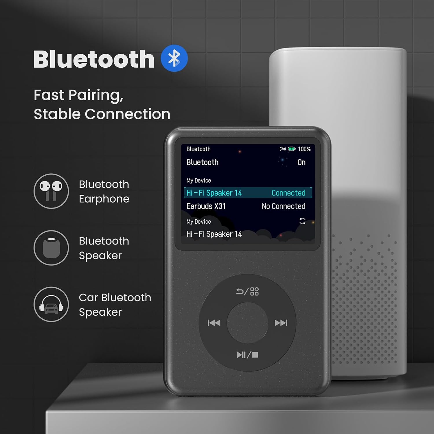 Mp3 Player with Bluetooth Innioasis Y1 Video Digital Music Player HiFi Mini Portable Kids Audiobook Mp3 2025 Nice Gift Choice Theme Upgrade Black - Image 3