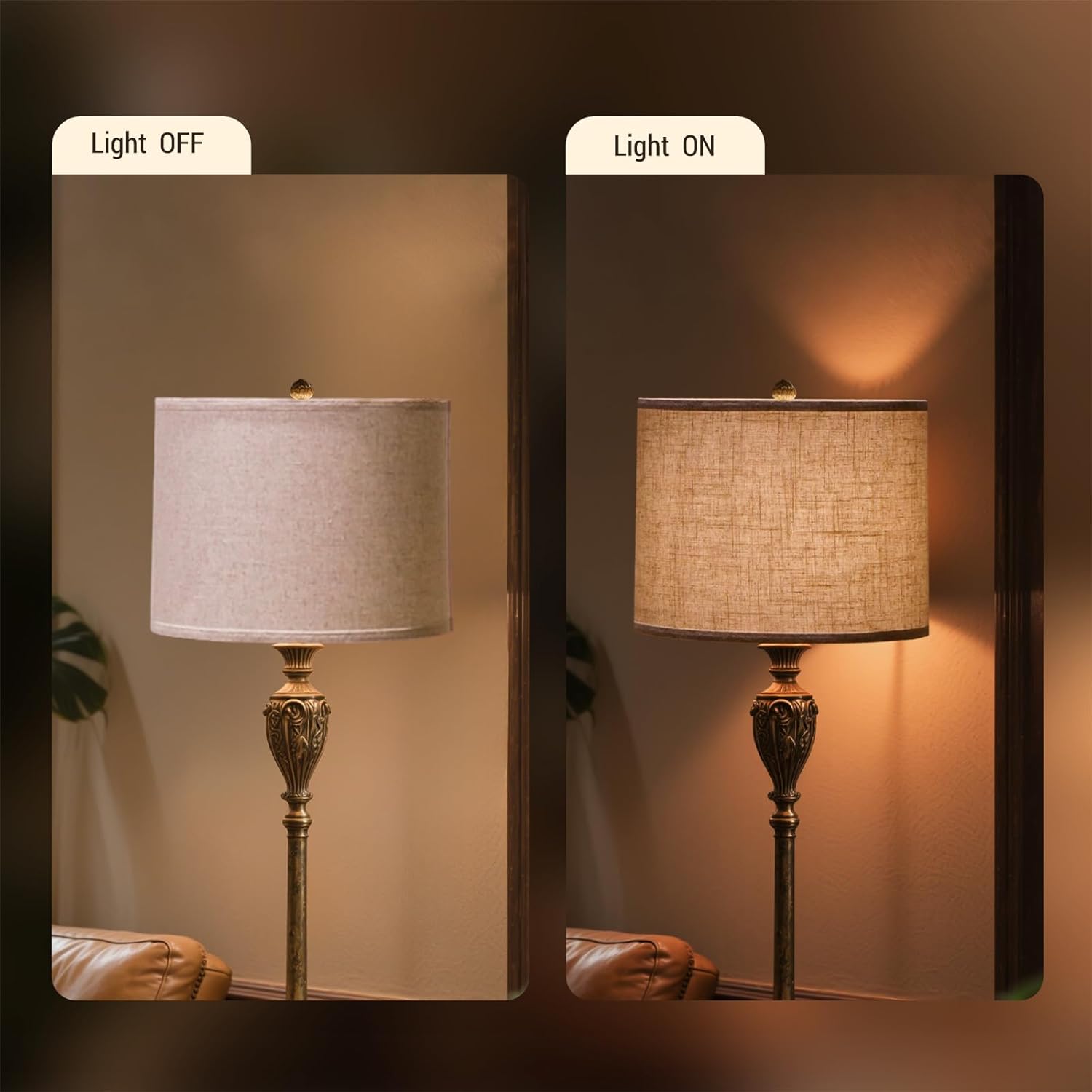 White lamp shades,linen lamp shade,lampshades set of 2 with 2 lamp shade harp,drum lamp shades for table lamps,15" Top X 15" Bottom X 12" H,Spider Fitter, Easy Assembly Required - Image 6