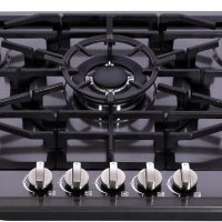 Gas Cooktop 30 Inch, Built-in 5 Burners Gas Stovetop Stainless Steel LPG/NG Convertible Gas Stove Dual Fuel Sealed Gas Cooktop - Black - Image 2