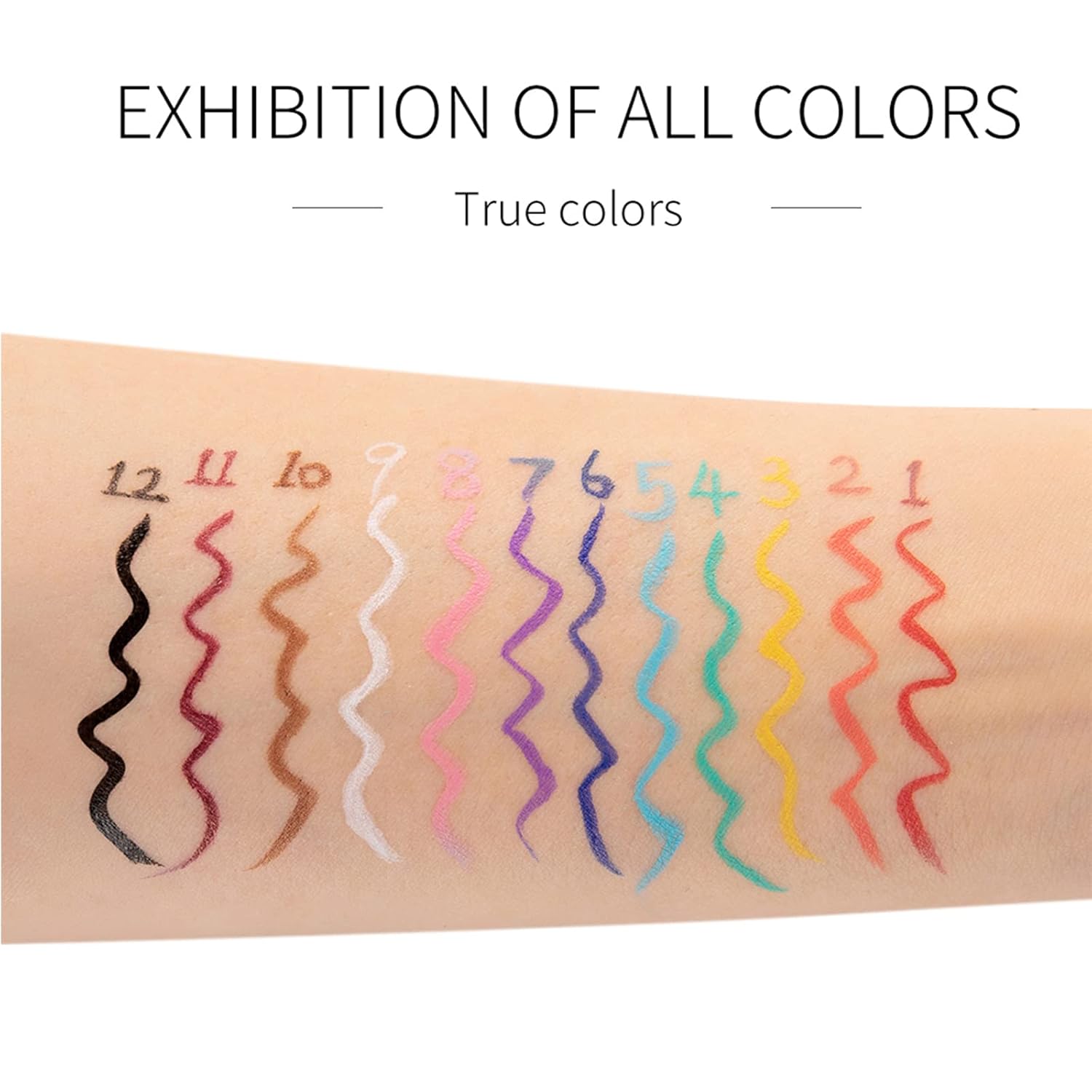 Liquid Eyeliner, Red Eyeliner Liquid, Long-lasting Colored Eyeliners, White Black Red Brown Green Purple Waterproof High-pigmented Colorful Eyeliners for Eye Makeup,1PC Red - Image 6