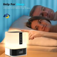 Night Light Bluetooth Speaker, 5 in 1 Touch Control Bedside Lamp Dimmable Multi-Color Changing, Bedroom Alarm Clock, Best Birthday Gift Ideas for 10 11 12 13 14 Year Old Teenage Girls/Boys - Image 6