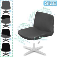 Criss Cross Chair Cover, Universal Fit and Non-Slip Mid-Back Wide Seat Vanity Chair Slipcover 3D Digital Print Pattern(H) - Image 3