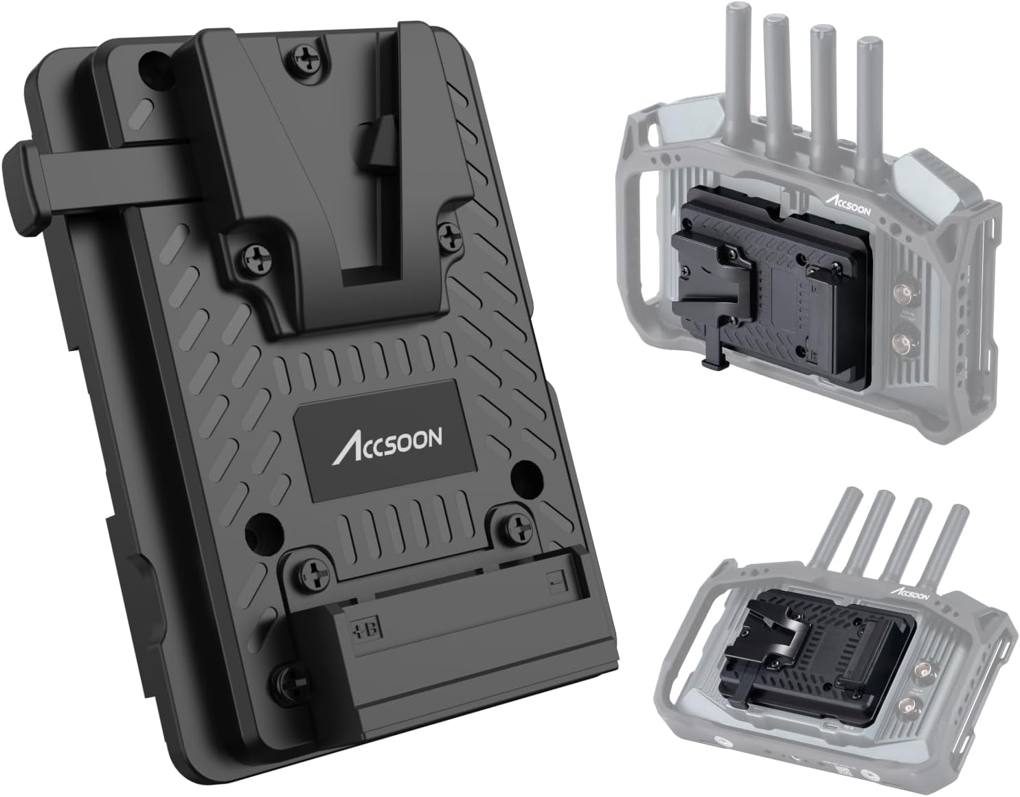 Accsoon NP-F to V-Mount Battery Adapter Plate for CineView M7 Pro/CineView M7 Camera Monitors, NP-F to V-Lock Power Adapter Converter for Powering Camera Monitor, Compatible with Most V-Mount Battery