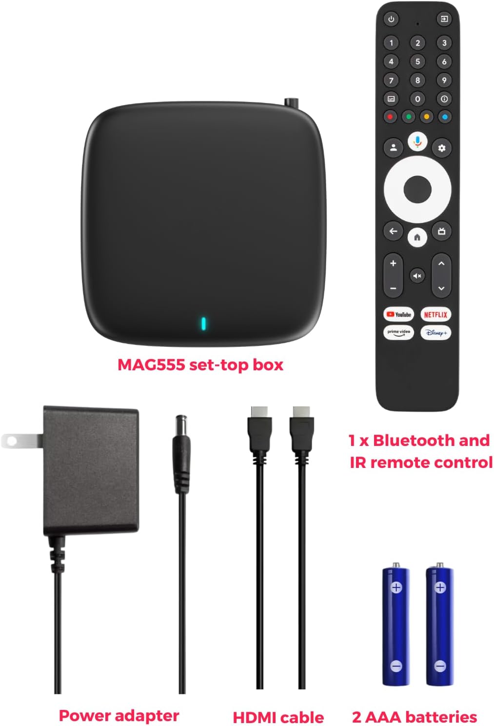 Raxxio MAG555 Google TV Box – 4K HDR Android TV Media Player with Google TV OS, Dual-Band Wi-Fi, Bluetooth 5.0, and Voice Remote with Google Assistant - Image 8