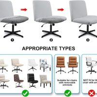 Criss Cross Office Chair Cover, Replaceable Stretch Armless Wide Seat Chair Protector Cover, for Home Office Chair Decor(Purple) - Image 4