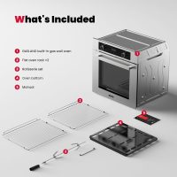 GASLAND 24 Inch Gas Wall Oven, ETL Certified Natural Gas Oven, Built-in Single Wall Oven, with Bake Broil Rotisserie Functions, Digital Timer and Convection Fan, 120V Cord Plug, Stainless Steel - Image 6