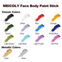 MEICOLY Orange Face Body Paint Stick(1.06 Oz),Cream Blendable Face Paint,Orange Eye Black Baseball/Softball,Sweatproof Waterproof Face Painting for Halloween Pumpkin Special Effects SFX Cosplay Makeup - Image 6