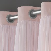 TOWN & COUNTRY LUXE Talia Double Layer Indoor Curtains, Sheer and Room Darkening Blackout, Grommet Top, Energy Efficient, 2-Pack Set, 52"W x 84"L (Pack of 2), Rose Blush 2 Count - Image 5