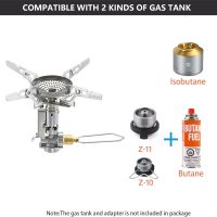 CAMPINGMOON Canister Top Stove Portable Compact Foldable w/Micro Regulator w/4Flex w/igniter XD-2F (Silver) - Image 7