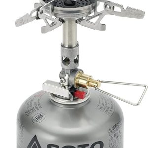 SOTO WindMaster Canister Stove with 4Flex for Windy Weather - Lightweight and Durable Backpacking Camp Stove, Compact Portable Camping Stoves for Hiking and Outdoor Cooking - Canister Not Included