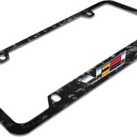 iPick Image for - Cadillac V Logo Real Black Forged Carbon Fiber 50 States License Plate Frame - Image 3