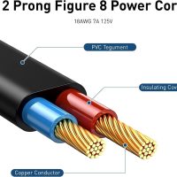5FT 2 Prong Power Cord Cable Compatible for NVIDIA Shield Android TV 4K HDR Streaming Media Player, Ulike Air3 Laser Hair Removal Power Supply Cord - Image 4