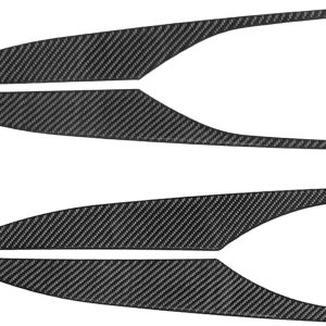 Real Black Carbon Fiber Car Front and Rear Door Panel Scratch Protector Sticker Set Interior Accessories Compatible with Cadillac CTS/CTS-V 2014 2015 2016 2017 2018 2019[Only Fits Sedan Version]