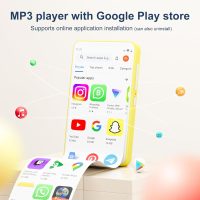 80GB MP3 Player with Bluetooth and WiFi, Mp3 & Mp4 Music Player with Spotify, Amazon Music, Deezer, Audible, 4.0" IPS Touch Screen Android Player with Speaker, FM Radio, Up to 512GB (Yellow) - Image 2