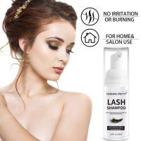Mererke_Pretty Eyelash Extension Shampoo 50 ml + Brush - Eyelid Foaming Cleanser - Sensitive Paraben & Sulfate Free - Eyelash Wash and Lash Bath for Extensions - Salon Use and Home Care - Image 2
