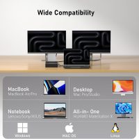 4 in 1 External Blu ray Drive, 16x USB 3.0 and Type-C External Bluray Drive, Multi-Function Fast-Charging Desktop BD/CD/DVD Burner/Read with HDD Enclosure USB HUB for Both Mac/PC - Image 7