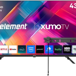Element 43" Smart TV Class 550 Series 4K UHD HDR10 Frameless Xumo TV Bluetooth Built-in + Wall Mount(Renewed)
