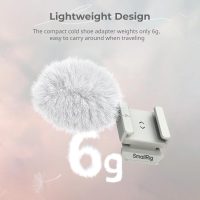 SmallRig Furry Windscreen Kit (2pcs) for Canon EOS R50 V Camera, Cold Shoe Adapter with Wind Muff, Noise-Reduction, Includes Gray and White, for Light Microphone Attachment - 5434 - Image 7