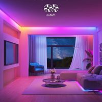 Govee 100ft RGBIC LED Strip Lights, Smart LED Lights Work with Alexa and Google Assistant, LED Lights for Bedroom WiFi App Control Segmented DIY Multiple Colors, Color Changing Light, (2 x 50ft) - Image 2