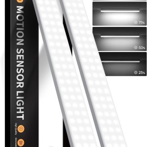 Under Cabinet Lighting, Motion Sensor Light Indoor, USB Rechargeable Battery Operated with Magnetic Closet, Kitchen, Counter, Motion-Activated Auto Shut-Off, Eye-Care Gradual Brightness (2-Pack)