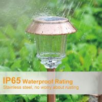 XMCOSY+ Solar Pathway Lights Outdoor - 6 Pack Solar Garden Lights, 10-40 LM Dimmable Solar Lights Outdoor Waterproof Auto On/Off IP 65 Solar Powered Landscape Lighting for Patio Walkway Driveway - Image 3