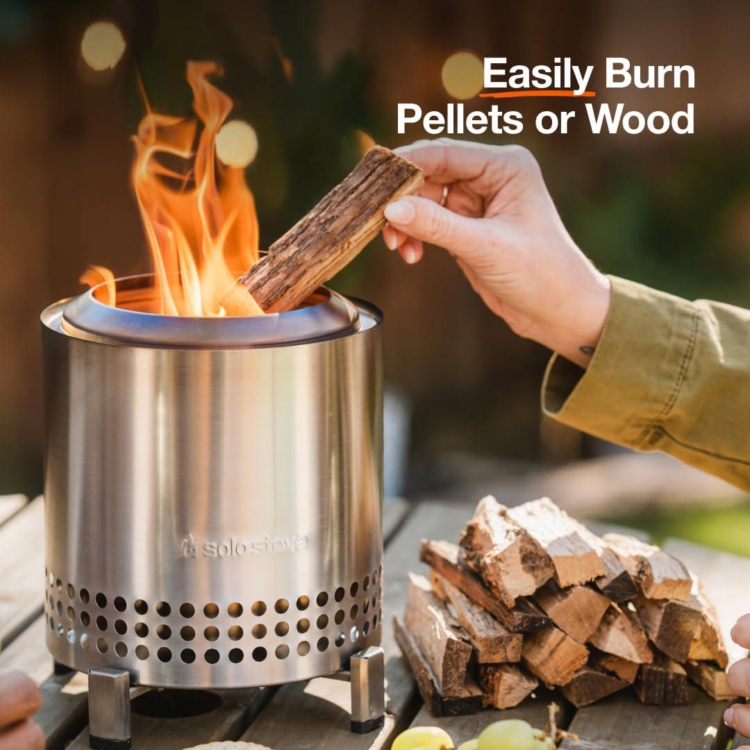 Solo Stove Mesa XL, 7 Inch Tabletop Fire Pit with Stand - Smokeless, Stainless Steel Fire Pit for Camping, Outdoor & Patio- Wood Burning or Pellet Fueled Portable Bonfire, 2.3lbs, Water - Image 5