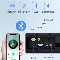 2 in 1 Separable Sound Bar for Smart TV, 2.2 Channel 32Inch Bluetooth 5.0 TV Speaker for Surround Sound System, Built-in Dual Subwoofer, Bass Adjustable, Remote Control Included(Sound Bar) - Image 6