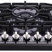 Gas Cooktop 30 Inch, Built-in 5 Burners Gas Stovetop Stainless Steel LPG/NG Convertible Gas Stove Dual Fuel Sealed Gas Cooktop - Black - Image 5