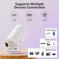 Mini Projector with WiFi & Bluetooth, Portable Smart Android Home Theater Projector for Outdoor Movies, Gaming & Presentations, Compatible with Smartphone, HDMI, USB, AV, Fire TV Stick, PS5 - Image 5