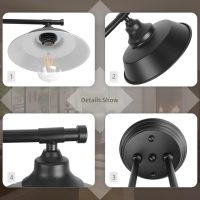 GoYeel Vanity Lights - 2 Light Farmhouse Bathroom Lighting, Matte Black Over Mirror Sconce - Image 5