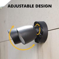 LUTEC 6222B 3500 Lumen 32 Watt 28 LED Dual-Head Floodlight Outdoor, Full Metal Design, Waterproof Exterior Security Wall Light 5000K for Patio, Garden, Yard-Black - Image 6