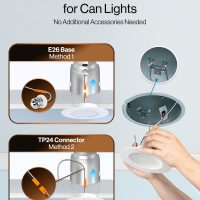 Sunco 12 Pack 5CCT LED Recessed Lighting 4 Inch with Night Light, 2700K/3000K/4000K/5000K/6000K Selectable, Dimmable Lights, 8W, 700LM, Damp Rated, Retrofit Installation - ETL - Image 6