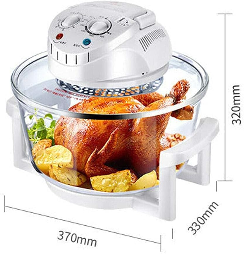 12L Convection Roaster Air Fryer Oven Turbo Electric Cooker Recipe 360° Heating,Infrared Convection, Halogen Oven Countertop, Cooking, Stainless Steel, Prepare Quick Healthy Meals White - Image 4