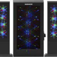 Magnavox MHT990 2.1 Home Entertainment System with Bluetooth Wireless Technology and Color Changing Lights in Black | AUX Port | Subwoofer with 2 Speakers | Pulsing Lights | - Image 8