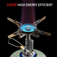 CAMPINGMOON Canister Top Stove Portable Compact Foldable w/Micro Regulator w/4Flex w/igniter XD-2F (Silver) - Image 2