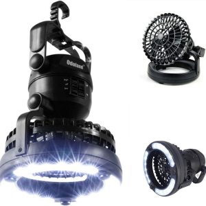 Odoland Portable LED Camping Lantern with Ceiling Fan - Hurricane Emergency