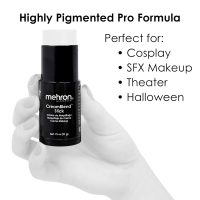 Mehron Makeup CreamBlend Stick | Face Paint, Body Paint, & Foundation Cream Makeup | Perfect for Halloween .75 oz (21 g) (White) - Image 3