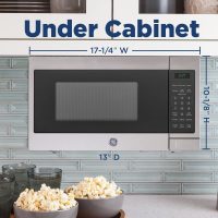 GE ‎JEM3072SHSS Microwave Oven 700 Watts, Auto or Manual Defrost Option, Kitchen Essentials for The Countertop, 0.7 Cubic Feet Capacity, Stainless Steel - Image 3