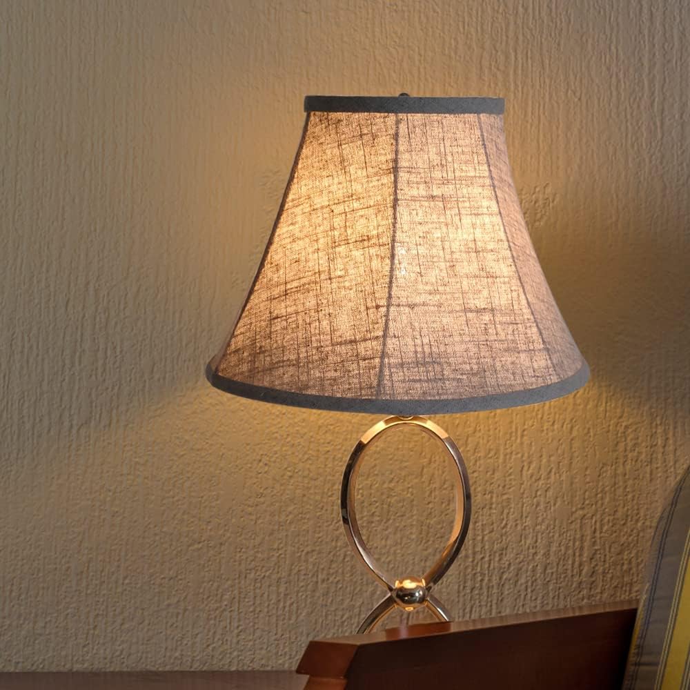 Double Brown Lamp Shade Set of 2, TOOTOO STAR Large Barrel Lampshade for Floor Light and Table Lamp 6x12x8.5 inch, DIY Fabric Natural Linen Hand Crafted, Spider (Brown, 6x12x8.5 inch) - Image 7