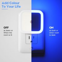 Sujeet Blue Night Light 4 Pack,Night Lights Plug into Wall 4-Pack, Nightlight Plug in Night Lights, Dusk to Dawn Night Lamp Led Night Light for Bedroom, Bathroom, Hallway - Image 2